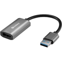 Sandberg 134-19 USB-A 2.0 -> HDMI 1.3 M/F adapter 0.15m szürke