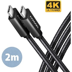 Axagon BUCM32-CM20AB USB-C 3.2 Gen2 - USB-C 3.2 Gen2 M/M adatkábel fekete