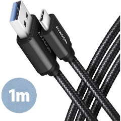 Axagon USB-C 3.2 Gen1 -> USB-A 3.2 Gen 1 M/M adatkábel 1m fekete