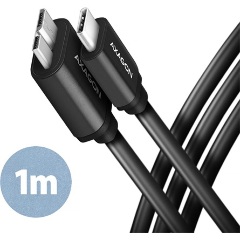 Axagon BUMM3-CM10AB USB-B 3.0 micro - USB-C 3.2 Gen1 M/M adatkábel 1m fekete