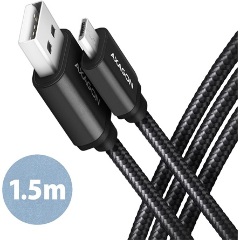 Axagon USB-A 2.0 -> USB-B 2.0 micro M/M adatkábel 1.5m fekete