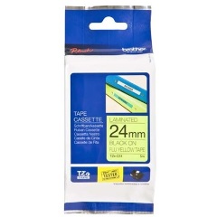 Brother TZEC51 12mm fluo címketekercs sárga-fekete