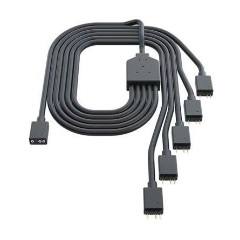 Cooler Master Addressable RGB 1-to-5 1db RGB 3pin -> 5db RGB 3pin F/M splitter kábel 0.58m fekete