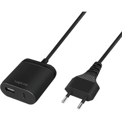 LogiLink PA0256 12W univerzális hálózati töltő adapter fekete (1,5m fix kábel)