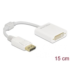 Delock Displayport -> DVI-I M/F adapter 0.15m fehér