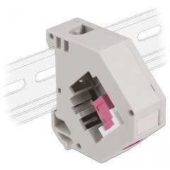 Delock SC Simplex -> SC Simplex F/F keystone DIN-sín panel szürke-rózsaszin