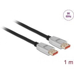 Delock DisplayPort 1.4 -> DisplayPort 1.4 M/M video kábel 1m fekete-szürke