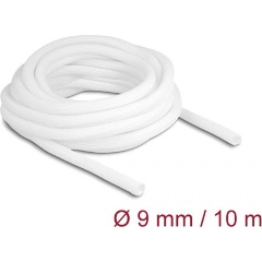 Delock Fonott kábelharisnya önzáródó 10 m x 9 mm fehér