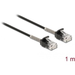 Delock RJ45 CAT6A UTP -> RJ45 CAT6A UTP M/M adatkábel 1m fekete