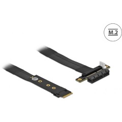 Delock M.2 M -> PCIe x4 M/F adapter 0.2m fekete