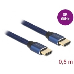 Delock certified HDMI 2.1 -> HDMI 2.1 M/M video kábel 0.5m kék