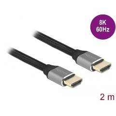 Delock certified HDMI 2.1 -> HDMI 2.1 M/M video kábel 2m szürke