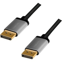 LogiLink DisplayPort 1.2 -> DisplayPort 1.2 M/M video kábel 1m fekete-szürke