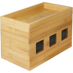 Logilink Kábeldoboz, 255x140x165 mm, bambusz