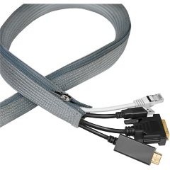 Logilink Kábelhüvely cipzárral, poliészter, O 50 mm, szürke, 2 m
