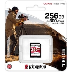 Kingston 256GB Canvas React Plus UHS-II U3 V90 SDXC