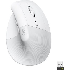 Logitech Lift Vertical Ergonomical optikai Bluetooth / vezeték nélküli vertikális egér fehér