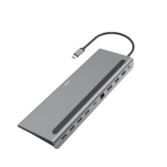Hama 10-in-1 10-port USB-C dokkoló szürke