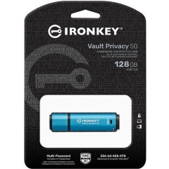 Kingston 128GB IronKey Vault Privacy 50 USB 3.2 Gen 1 pendrive kék