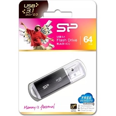 Silicon Power 64GB Blaze B20 USB 3.2 Gen 1 pendrive BOX fekete