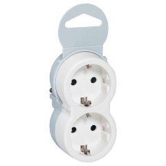 Legrand 2-Plug 2db villásdugó CEE 7/3 (EU) konnektor aljzat fehér-szürke