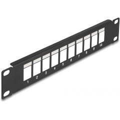 Delock 10  10 portos fekete Keystone Patch Panel