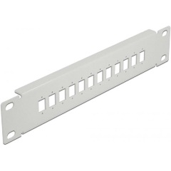 Delock 10  optikai szálas patch panel 12 portos SC Simplex / LC Duplex-hez 1U szürke