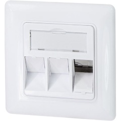 Logilink Keystone előlap 3 modulhoz, német típusú, fehér