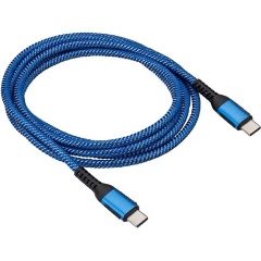 Akyga AK-USB-38 USB-C -> USB-C M/M adatkábel 1.8m kék 100W