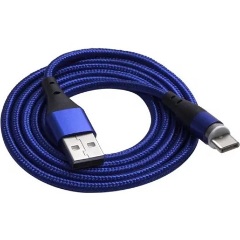 Akyga AK-USB-42 magnetic USB-C -> USB-A 2.0 M/M adatkábel 1m kék