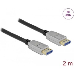 Delock Displayport 2.0 -> Displayport 2.0 M/M video kábel 2m fekete