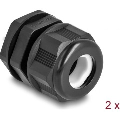 Delock EX kábelgyűrű M20 fekete 2 db.