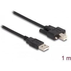 Delock Kábel USB 2.0 A-Típusú dugó - B-Típusú dugó csavarokkal ellátott 1 m