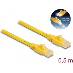 Delock RJ45 CAT6A U/UTP -> RJ45 CAT6A U/UTP M/M adatkábel 0.5m sárga gyors kereső funkció