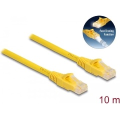 Delock RJ45 CAT6A U/UTP -> RJ45 CAT6A U/UTP M/M adatkábel 10m sárga gyors kereső funkció