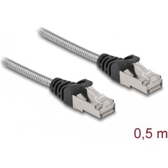 Delock RJ45 CAT6A U/FTP -> RJ45 CAT6A U/FTP M/M adatkábel 0.5m fém