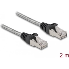 Delock RJ45 CAT6A U/FTP -> RJ45 CAT6A U/FTP M/M adatkábel 2m fém