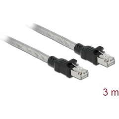 Delock RJ45 CAT6A U/FTP -> RJ45 CAT6A U/FTP M/M adatkábel 3m fém