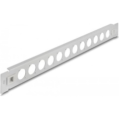 Delock 19  D-típusú patch panel 12 porttal eszköz nélkül szerelhető szürke