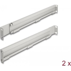 Delock 19  befogó keret állítható hosszúsággal 368 - 600 mm hálózati kabinet számára 1U 2 db.