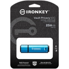 Kingston 256GB IronKey Vault Privacy 50 AES-256 Encrypted, FIPS 197 USB Type-C 3.2 Gen1 pendrive