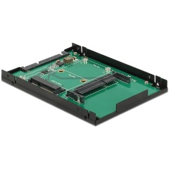 Delock 2.5”-os SATA-átalakító, 22 tus > 1 x mSATA / 1 x CFast - 9,5 mm