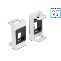 Delock Easy 45 keystone modultartó fehér-fekete 22.5x45mm