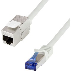 LogiLink Consolidation point RJ45 CAT6A S/FTP -> RJ45 CAT6A S/FTP M/M adatkábel hosszabbító 20m szürke