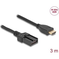 Delock HDMI-E -> HDMI 2.0 M/M video kábel 3m fekete