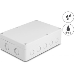 Delock Installációs ház kábel bemenetekkel 180 x 125 x 57 mm nagyságú szürke