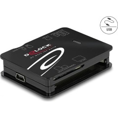 Delock USB 2.0 kártyaolvasó CF / SD / Micro SD / MS / xD / M2 memóriakártyákhoz