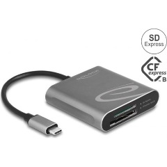 Delock USB Type-C  kártyaolvasó SD Express és CFexpress memóriakártyákhoz