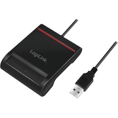 Logilink USB 2.0 kártyaolvasó, smart ID-hez, fekete