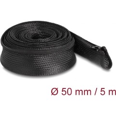 Delock Befont karmantyú zipzáras szorítóval hőállóság egészen 5 m x 50 mm-es fekete
